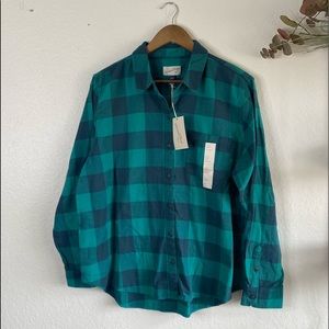Target Blue/Green Flannel NWT size Large